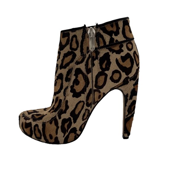 Sam Edelman Calf Hair Leather Leopard Print Kit Ankle Booties-Size 4 M cheetah - Picture 3 of 15
